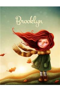 Brooklyn: Cute Fall Themed Personalized Journal with Lined Pages