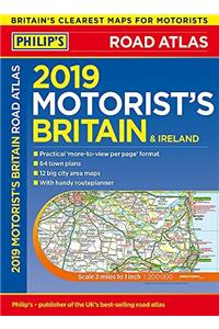 Philip's 2019 Motorist's Road Atlas Britain and Ireland A3
