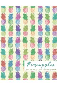 Pineapples Watercolor Notebook