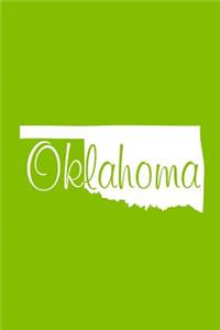 Oklahoma - Lime Green Lined Notebook with Margins