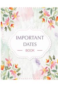 Important Dates Book