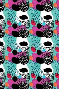 Bullet Journal Notebook Abstract Watercolor Pattern Pink and Turquiose