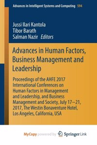 Advances in Human Factors, Business Management and Leadership