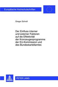 Einfluss Interner Und Externer Faktoren Auf Die Effektivitaet Der Kronzeugenprogramme Der Eu-Kommission Und Des Bundeskartellamtes