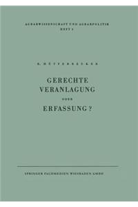 Gerechte Veranlagung Oder Erfassung?