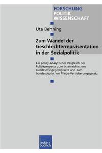 Zum Wandel Der Geschlechterrepräsentationen in Der Sozialpolitik