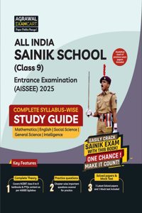 Examcart AISSEE Sainik School Class 9 Study Guide Book with New Subject-Wise Syllabus for 2023 Entrance Exam (English)
