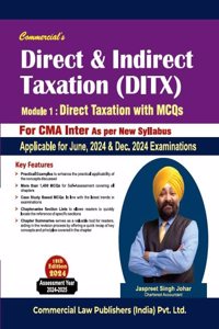 Direct & Indirect Taxation (DITX) Model 1 : Direct Taxation with MCQs for CMA Inter As per New Syllabus
