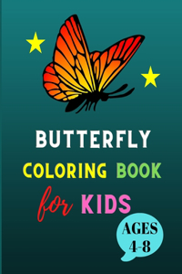 Butterfly coloring book for kids ages 4-8