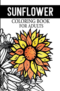 sunflower coloring book for Adults