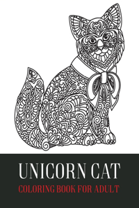 Unicorn cat coloring book for adult