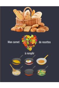 Mon carnet de recettes à remplir