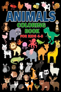 Animals Coloring Book For Kids 4-8