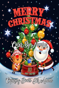 Merry Christmas Color By Number Coloring Books For Adults