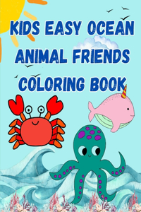 Easy Kids Ocean Friends Coloring Book