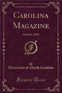 Carolina Magazine: October, 1941 (Classic Reprint): October, 1941 (Classic Reprint)