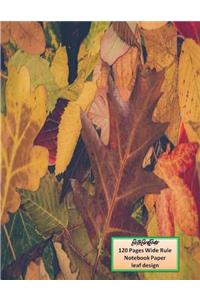 BethBirdBooks 120 Pages Wide Rule Notebook Paper