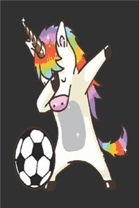 Soccer Dabbing Unicorn Notebook
