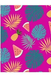 Tropical Fruit And Floral Pattern