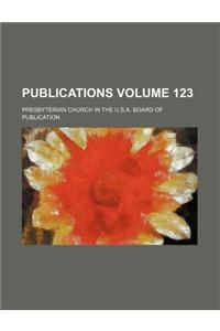 Publications Volume 123