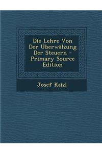 Lehre Von Der Uberwalzung Der Steuern