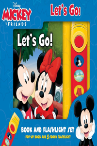 Disney Mickey and Friends: Let's Go! Pop-Up Book and 5-Sound Flashlight Set