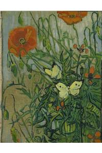 Butterflies and Poppies, Vincent Van Gogh. Blank Journal