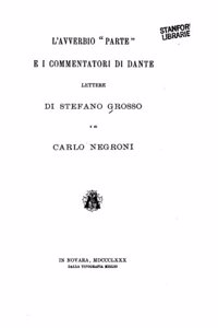 l'Avverbio Parte E I Commentatori di Dante