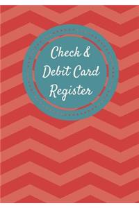 Check & Debit Card Register (BONUS Notes area/7 X 10 inches)