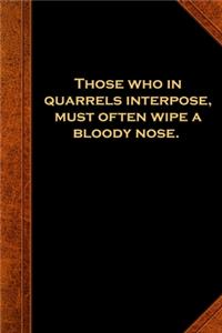 2020 Daily Planner Ben Franklin Quote Bloody Nose Vintage Style 388 Pages