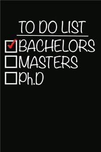 To Do List Bachelors Masters Ph.D