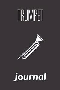 trumpet journal: small lined Trumpet Notebook / Travel Journal to write in (6'' x 9'') 120 pages