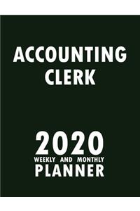 Accounting Clerk 2020 Weekly and Monthly Planner