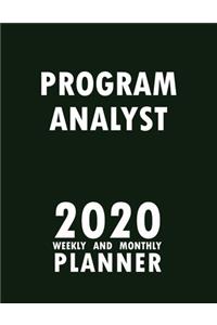 Program Analyst 2020 Weekly and Monthly Planner