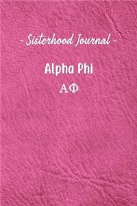 Sisterhood Journal Alpha Phi