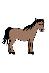 2020 Weekly Planner Horse Illustration Equine Brown Farm Horse 134 Pages