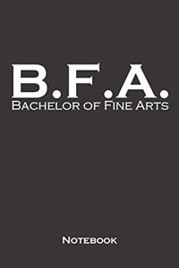 Bachelor of Fine Arts Notebook
