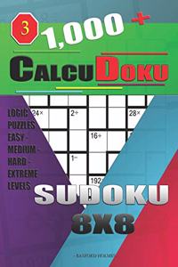 1,000 + Calcudoku sudoku 8x8