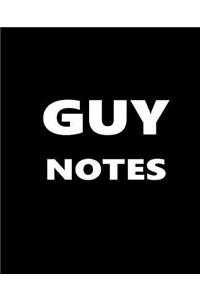Guy Notes Composition Books For Men White Font On Black Design