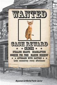 Wanted Cat Abyssian Notebook