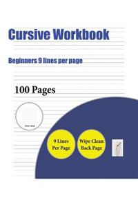 Cursive Workbook (Beginners 9 lines per page)