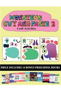 Craft Activities (20 full-color kindergarten cut and paste activity sheets - Monsters 2)