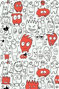 Journal: Little Monsters (Red) 6x9 - Lined Journal - Writing Journal with Blank Lined Pages