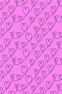 Bullet Journal Notebook Scribbly Hearts Pattern 3