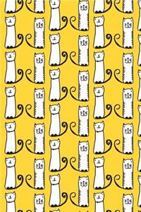 Journal Notebook For Cat Lovers Funny Tall Cats Pattern 8