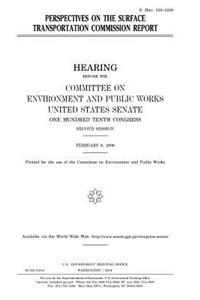 Perspectives on the Surface Transportation Commission report
