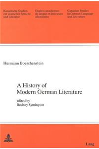 History of Modern German Literature