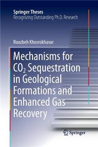 Mechanisms for Co2 Sequestration in Geological Formations and Enhanced Gas Recovery