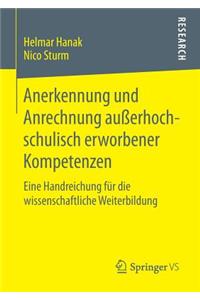 Anerkennung Und Anrechnung Außerhochschulisch Erworbener Kompetenzen