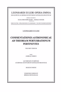Commentationes Astronomicae AD Theoriam Perturbationum Pertinentes 3rd Part
